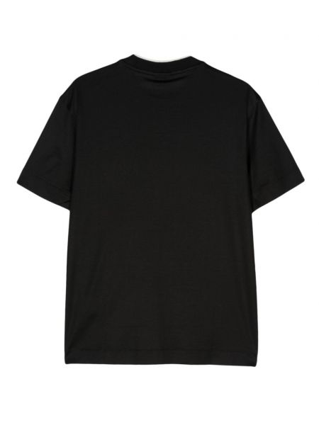 Tričko s výšivkou Emporio Armani černé