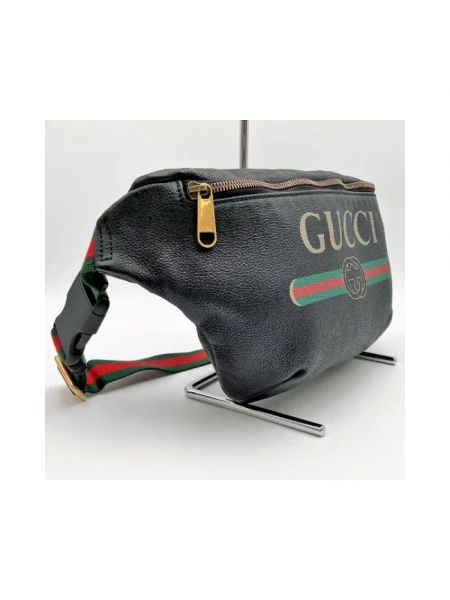 Riñonera de cuero Gucci Vintage negro