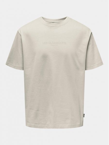 T-shirt large Only & Sons gris