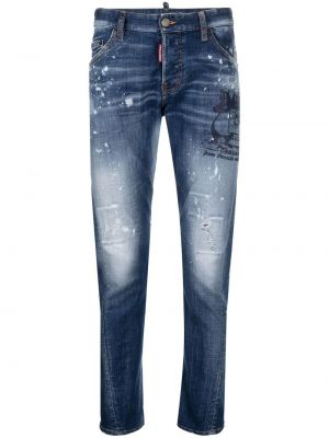 Skinny fit-jeans Dsquared2 blå