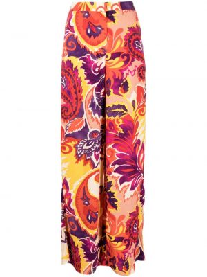 Φλοράλ παντελόνι με σχέδιο σε φαρδιά γραμμή Ba&sh ροζ