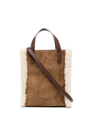 Semsket skinn shoppingbag Golden Goose