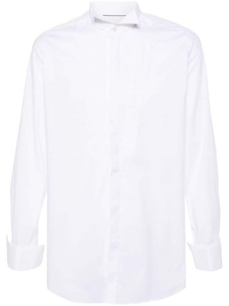 Риза с копчета Tintoria Mattei бяло