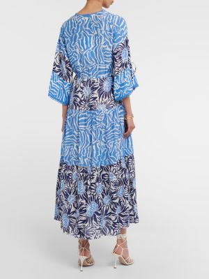 Midi šaty s potlačou Diane Von Furstenberg modrá