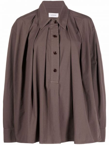 Camisa plisada Lemaire marrón