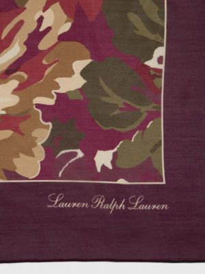 Hedvábný šátek Lauren Ralph Lauren fialový