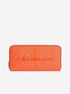 Peňaženka Calvin Klein Jeans oranžová