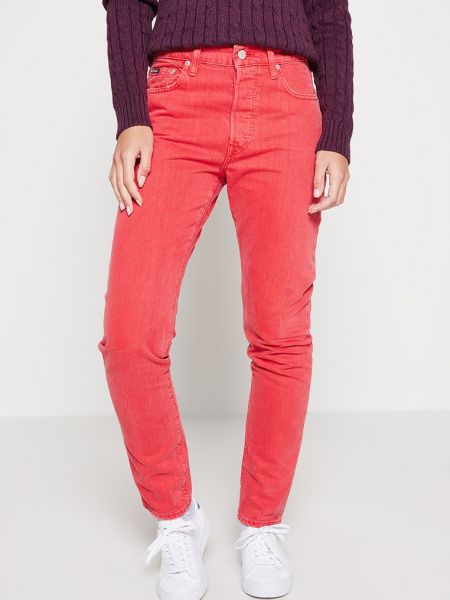 Proste jeansy Polo Ralph Lauren czerwone