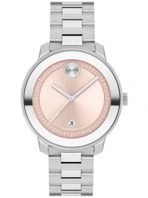 Женские швейцарские кварцевые часы Bold Verso из нержавеющей стали серебристого тона, 38 мм Movado