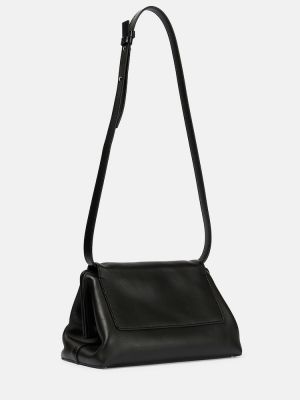 Usnjena pisemska torbica Chloe črna