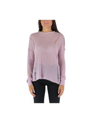 Sweter z okrągłym dekoltem Mm6 Maison Margiela różowy