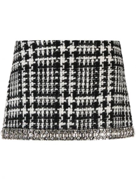 Amen houndstooth-pattern mini skirt - Bianco