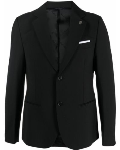 Ull lang blazer Daniele Alessandrini svart