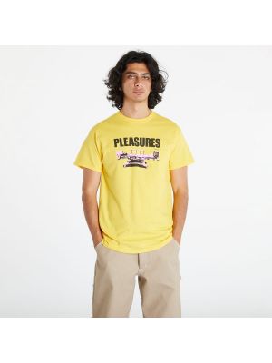 Tričko s krátkými rukávy Pleasures žluté
