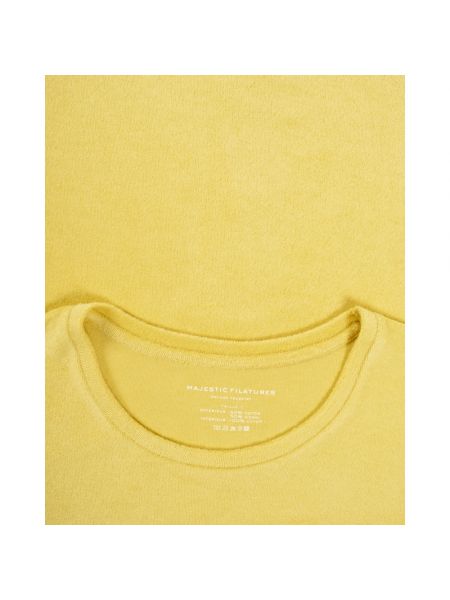 T-shirt mit rundem ausschnitt Majestic Filatures gelb