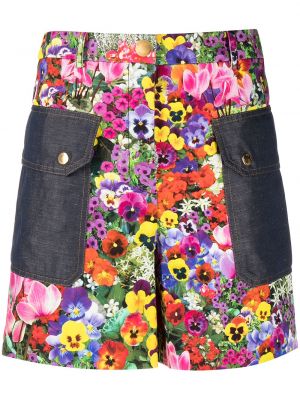 Pantalones cortos de flores con estampado Boutique Moschino violeta