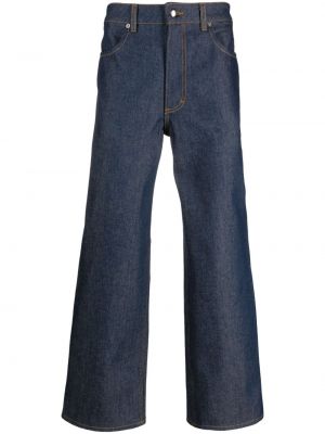 Jeans en coton large Eckhaus Latta bleu
