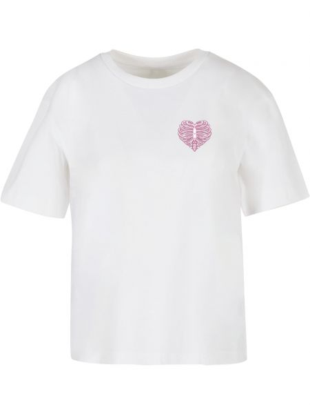 T-krekls ar sirsniņām Miss Tee balts