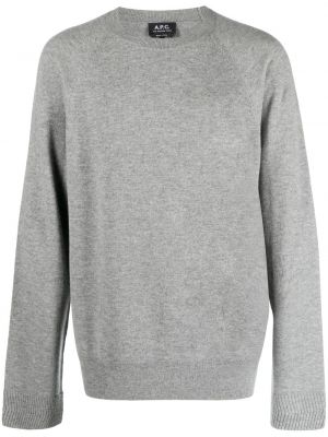 Vlnený sveter A.p.c. sivá