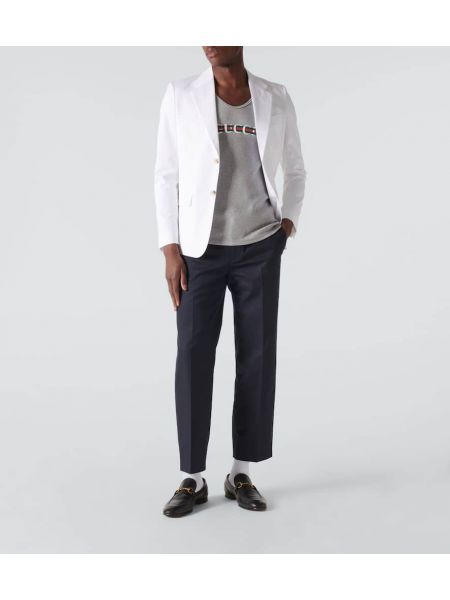 Camicia di cotone in jersey Gucci grigio