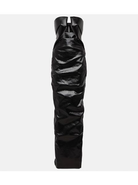 Джинсовое платье с вырезом prong и покрытием Rick Owens черный