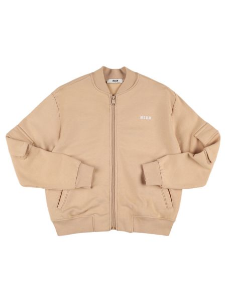 Puuvilla bombertakki tytöille Msgm beige