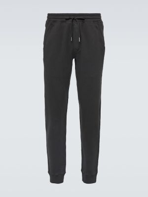 Džerzej bavlnené teplákové nohavice Tom Ford čierna
