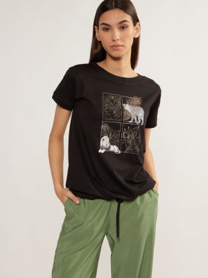 Bluză cu imprimeu animal print Monnari