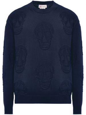Sweatshirt aus baumwoll Alexander Mcqueen blau