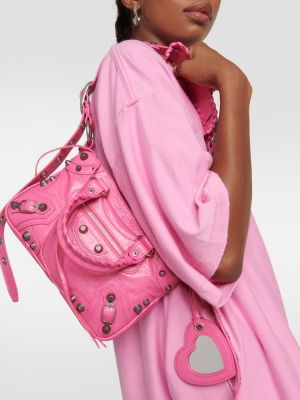 Bőr bevásárlótáska Balenciaga rózsaszín