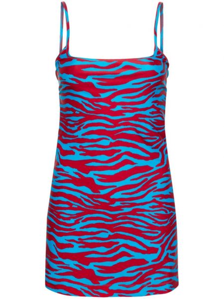 Kleid mit print mit zebra-muster The Attico rot
