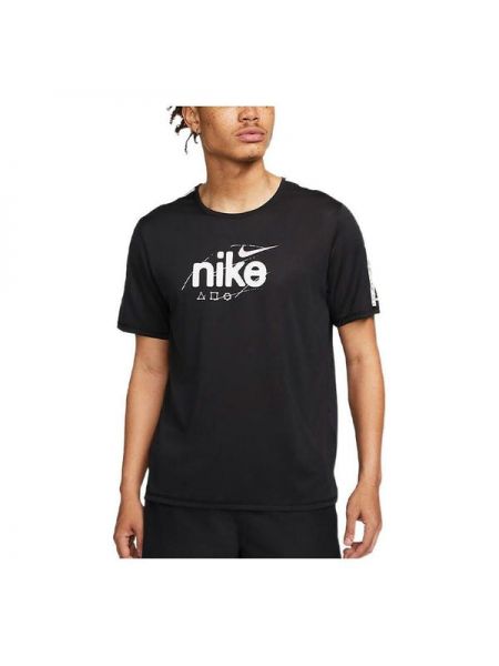 Спортивная футболка с коротким рукавом с круглым вырезом Nike черная
