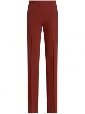 Pantalon droit en jacquard Etro rouge
