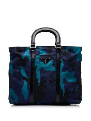 Shopper handtasche mit print mit camouflage-print Prada Pre-owned