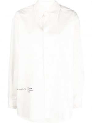 Pūkinė marškiniai su sagomis Mm6 Maison Margiela balta