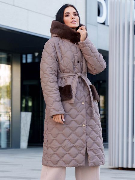 Утеплене нейлонове пальто Jadone Fashion