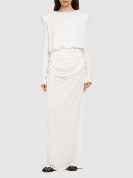 Drapované sukně jersey Magda Butrym bílé