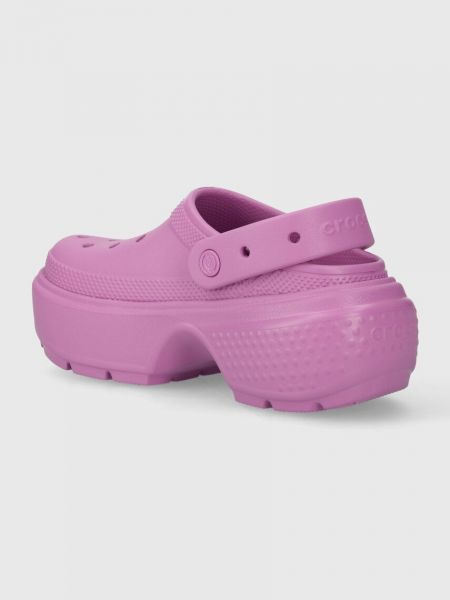 Papuci cu platformă Crocs violet