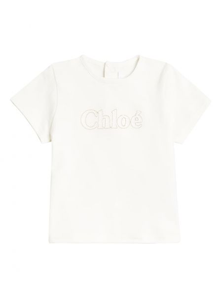 Jersey bomull t-skjorte for jenter Chloe Kids hvit