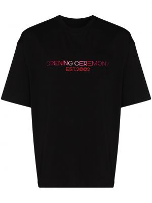 Camiseta con bordado Opening Ceremony negro