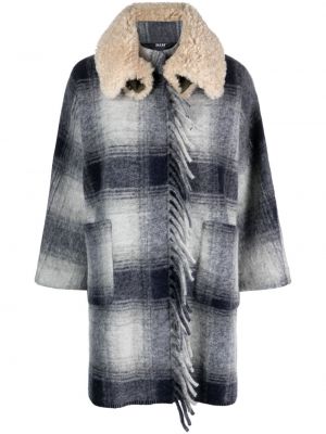 Kockovaný kabát Bazar Deluxe sivá
