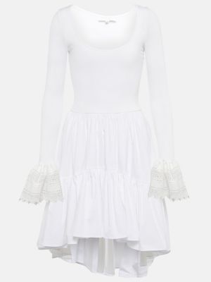 Viskózové mini šaty Caroline Constas - bílá