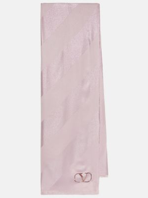 Pañuelo de seda Valentino Garavani rosa