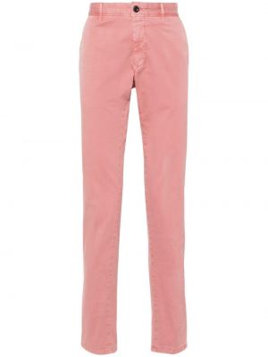 Παντελόνι chino σε στενή γραμμή Incotex ροζ