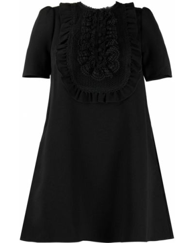 Vestido de tubo ajustado de encaje Self-portrait negro
