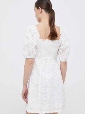Bavlněné mini šaty Gap bílé