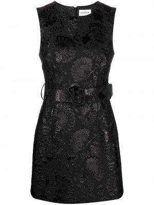 Αμάνικη κοκτέιλ φόρεμα ζακάρ P.a.r.o.s.h. μαύρο