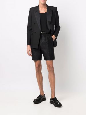 Shorts en jacquard Saint Laurent noir