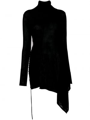 Плетен пуловер Yohji Yamamoto черно