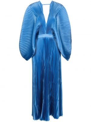 Плисирана вечерна рокля L'idée синьо